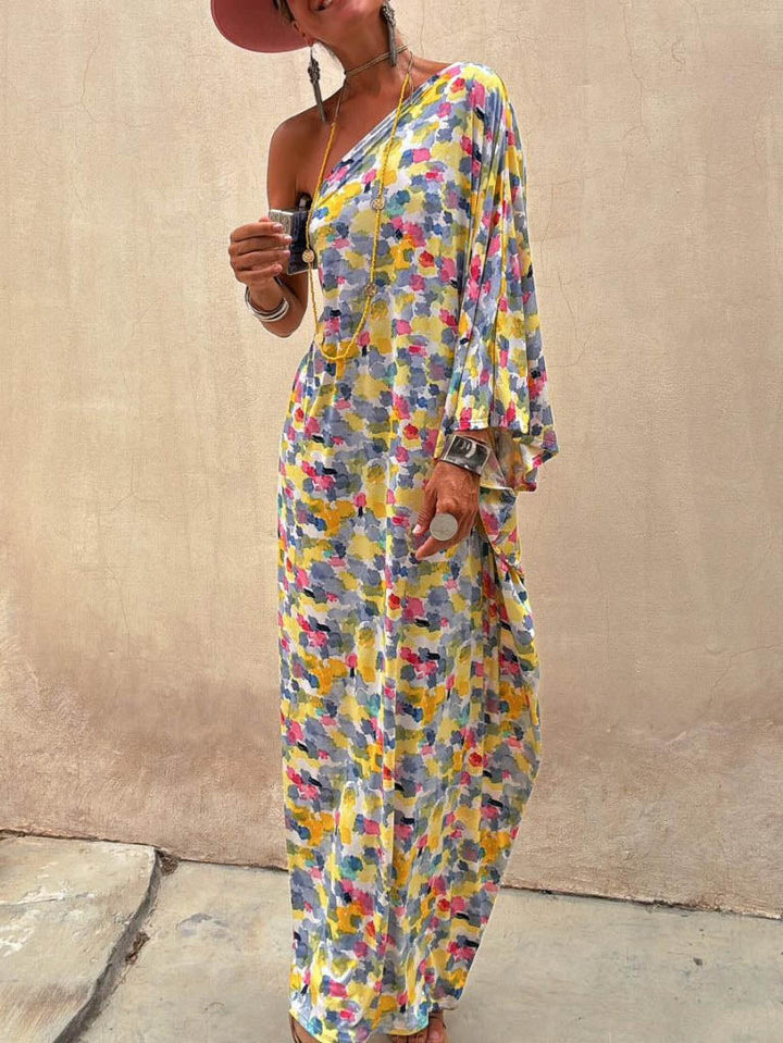 Mabel - Classic One Shoulder Maxi Dress