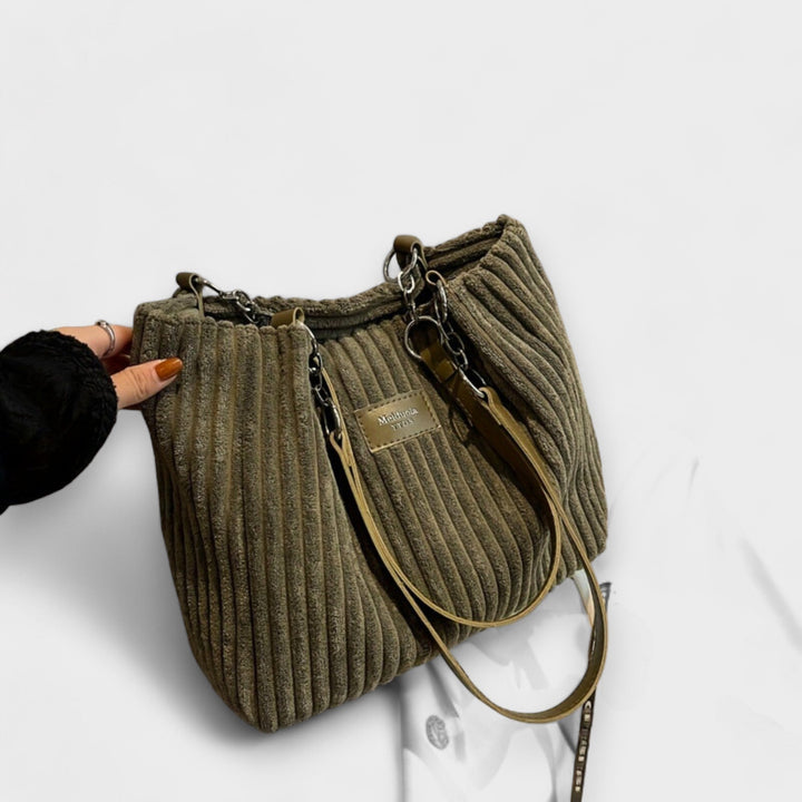 Flair. - Soft Cord Shoulder Bag