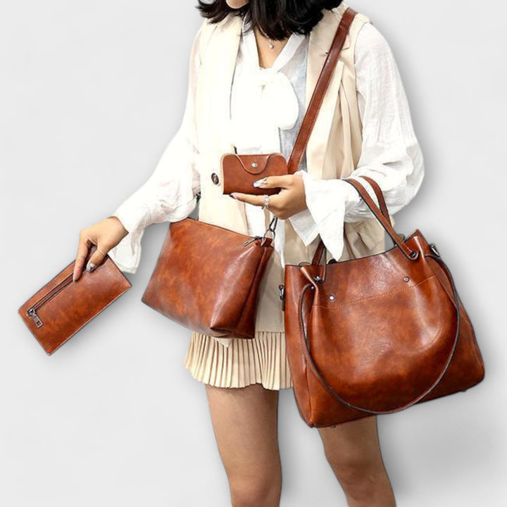 Flair. - 4-Piece Vintage Bag Set