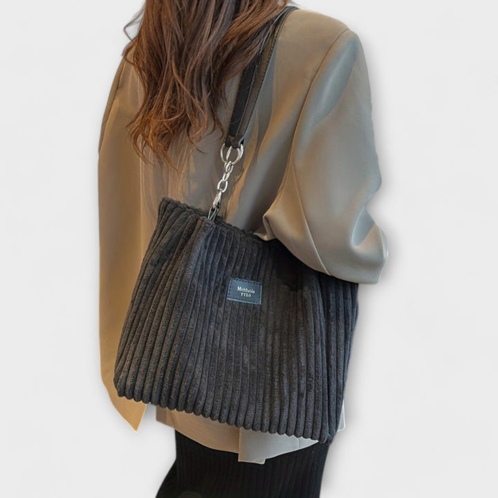 Flair. - Soft Cord Shoulder Bag