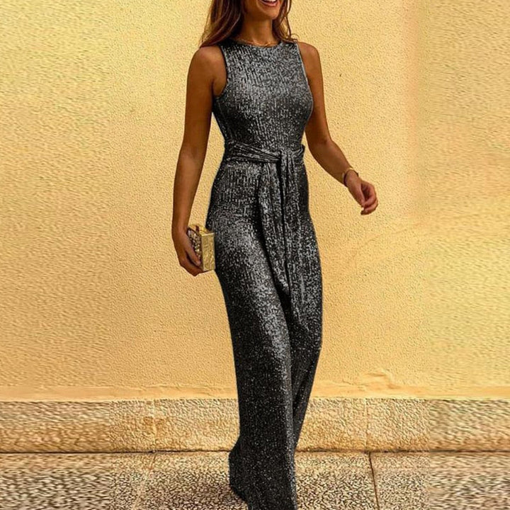 Henrietta™ - Jumpsuit with one shoulder and adjustable waist