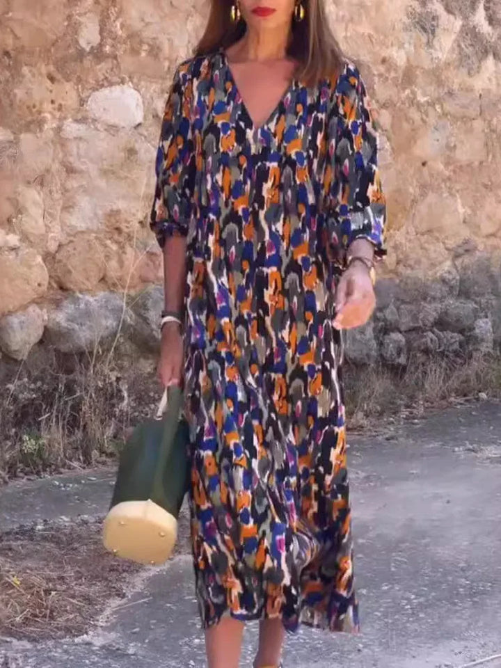 Alma -V-neck casual dress