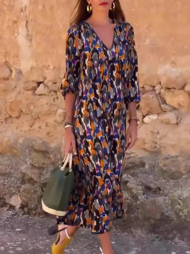 Alma -V-neck casual dress