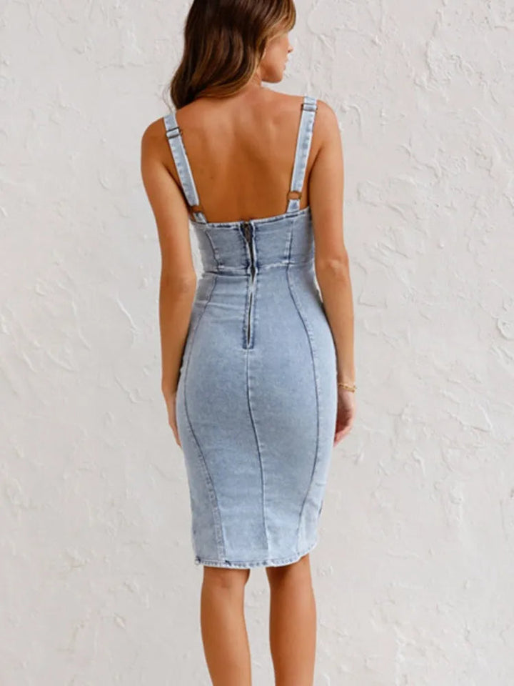 Jarra™ - Denim Dress with Adjustable Straps