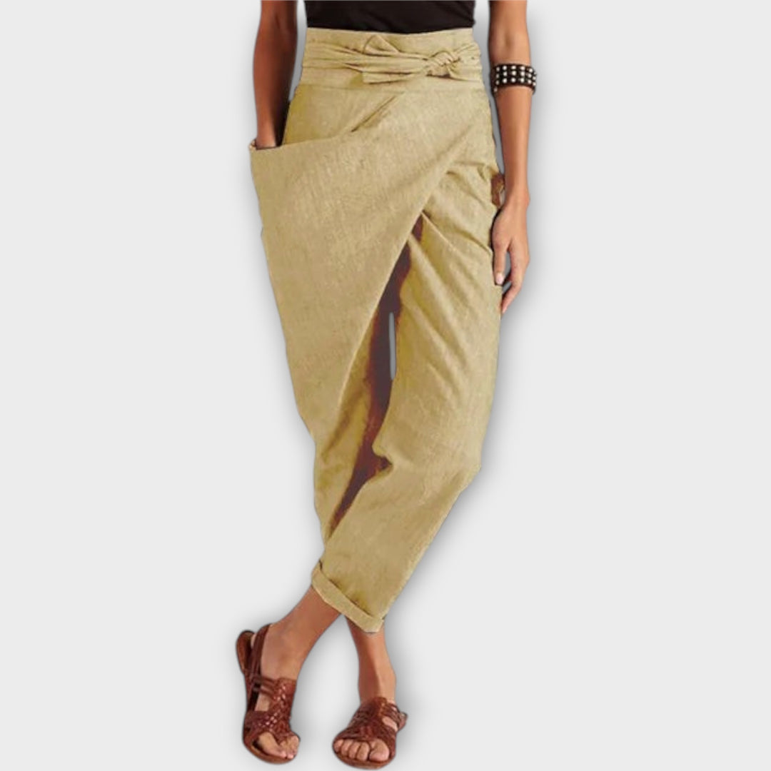 Sandra™ Women's Asymmetric Loose High Waist Trousers