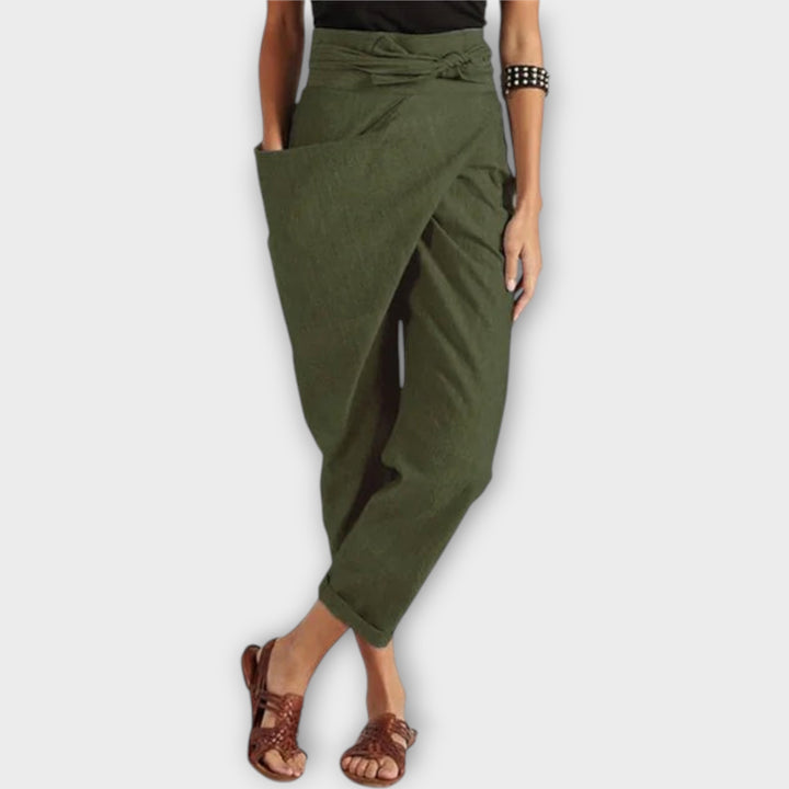Sandra™ Women's Asymmetric Loose High Waist Trousers