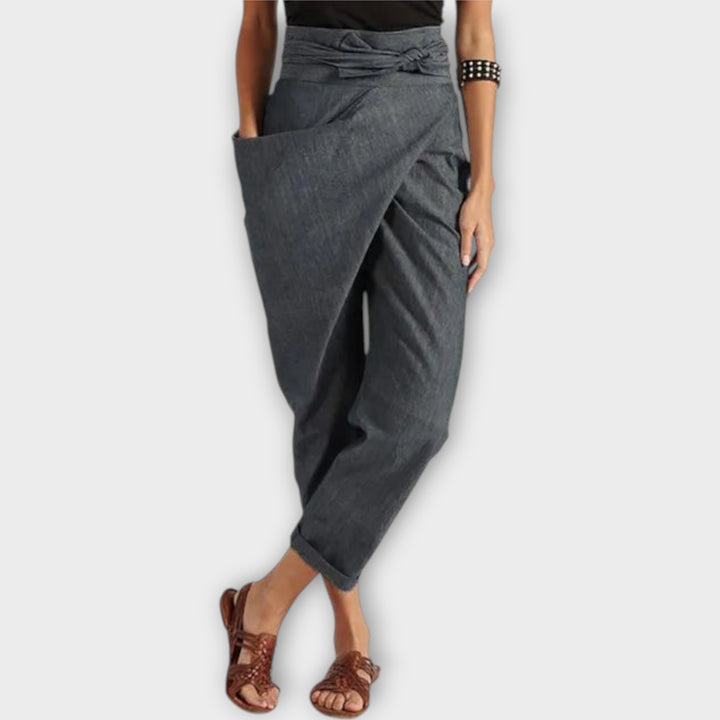 Sandra™ Women's Asymmetric Loose High Waist Trousers