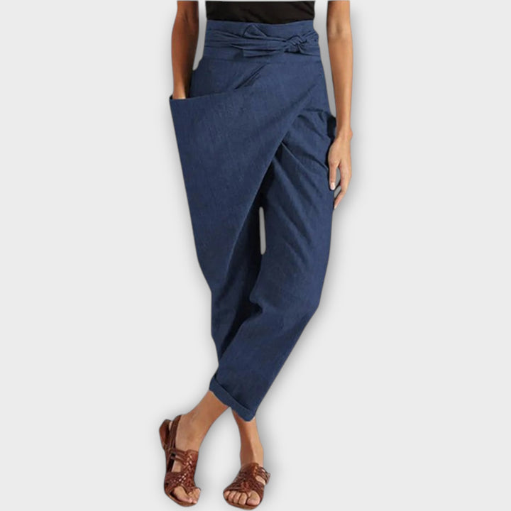Sandra™ Women's Asymmetric Loose High Waist Trousers