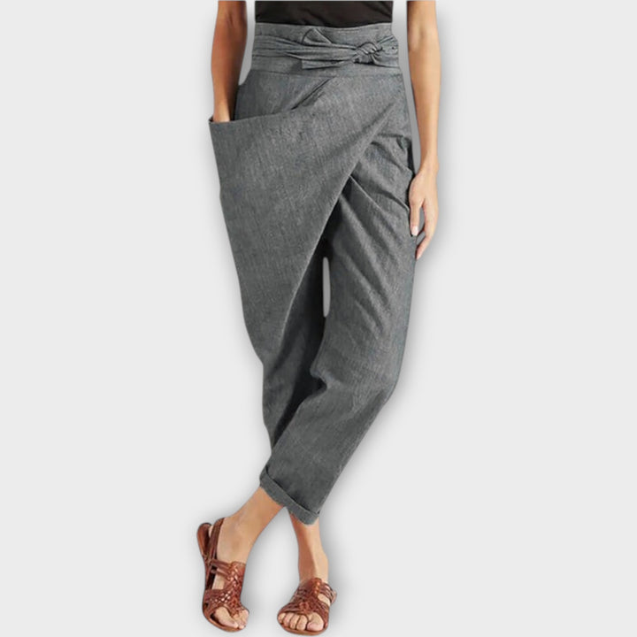 Sandra™ Women's Asymmetric Loose High Waist Trousers