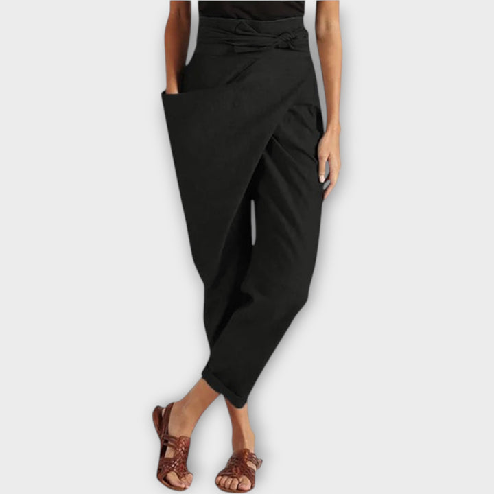 Sandra™ Women's Asymmetric Loose High Waist Trousers