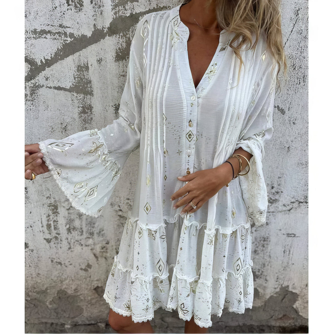 Mara - Trendy Long Sleeve Mini Dress